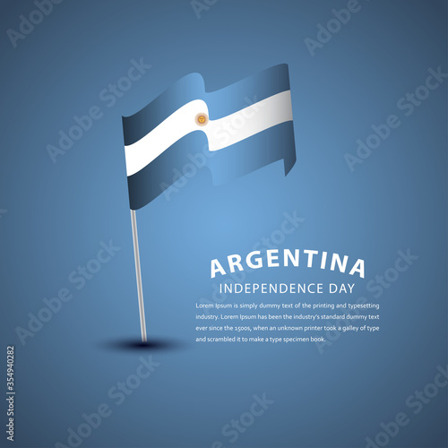 Happy Argentina Independence Day Celebration Vector Template Design Illustration