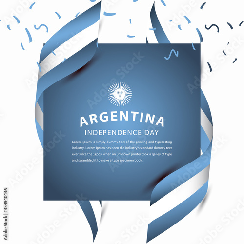Happy Argentina Independence Day Celebration Vector Template Design Illustration