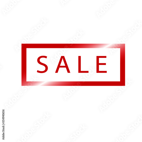 sale badge icon for discount red gradient on white background