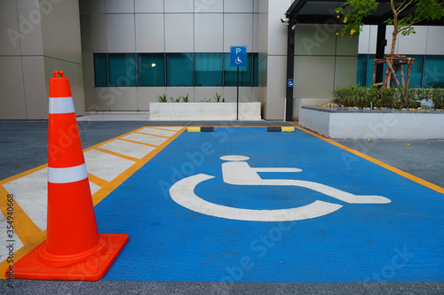 handicapped Parking spot for the disabled and the elderly Ideal for use in the design put images and insert text.
