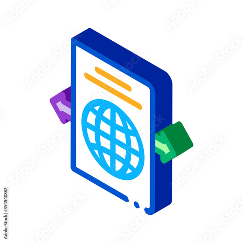 choosing place to go icon vector. isometric choosing place to go sign. color isolated symbol illustration