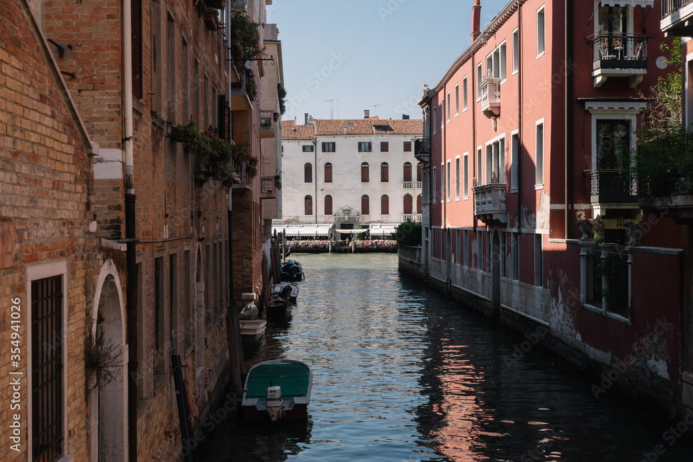 Canals and buildings of Venice, Italy.
