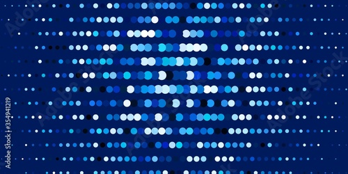 Dark BLUE vector backdrop with dots. Colorful illustration with gradient dots in nature style. Pattern for wallpapers, curtains.