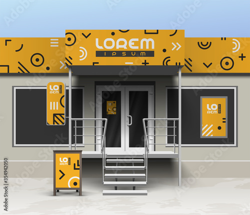 Store with elements of outdoor advertising