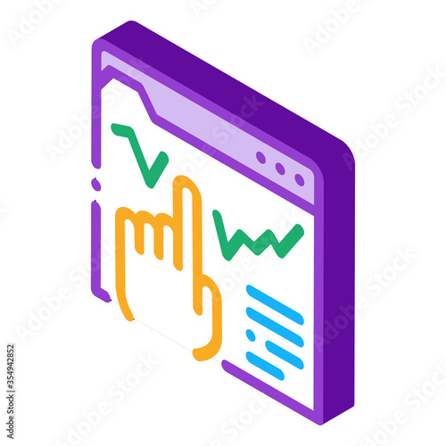 business promotion folder icon vector. isometric business promotion folder sign. color isolated symbol illustration