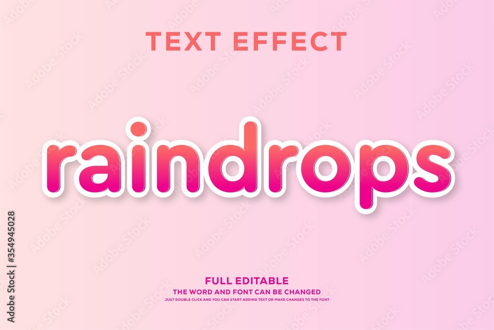 3d text effect editable font