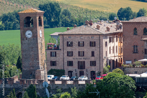 castelvetro di modena tourist town with ancient castle historic center photo