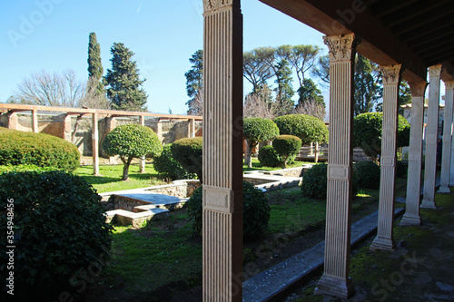 Wallpaper Mural An inner yard in of of Pompeii houses, Italy Torontodigital.ca