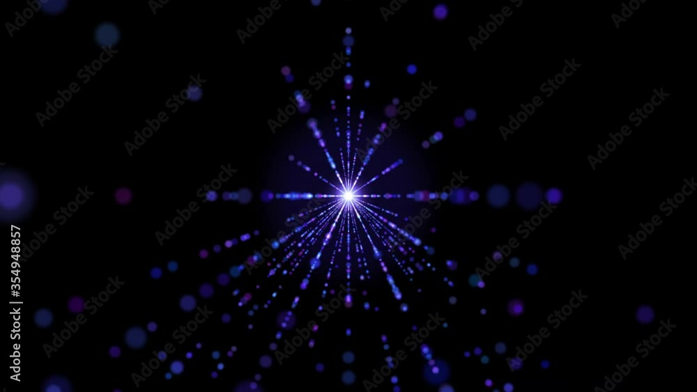 Seamless loop moving in to neon dot line space technology background - computer graphic background concept Seamless loop moving in to neon dot line space technology background - computer graphic background concept
