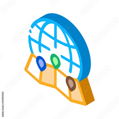 landscape ecology science icon vector. isometric landscape ecology science sign. color isolated symbol illustration