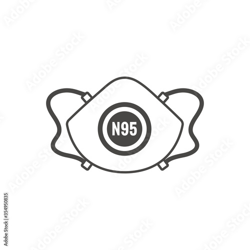 N95 facemask ppe face mask icon set - respiratory face masks