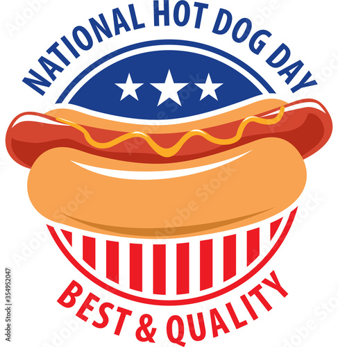 vector logo hot dog for fast food