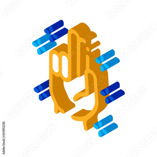 baptizes and sanctifies hand icon vector. isometric baptizes and sanctifies hand sign. color isolated symbol illustration