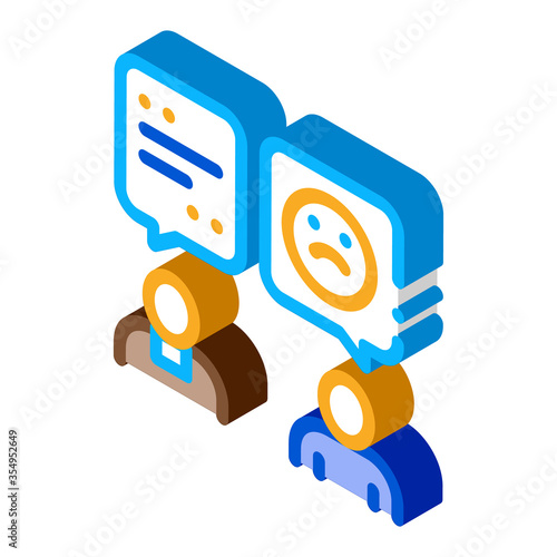 confession to priest icon vector. isometric confession to priest sign. color isolated symbol illustration