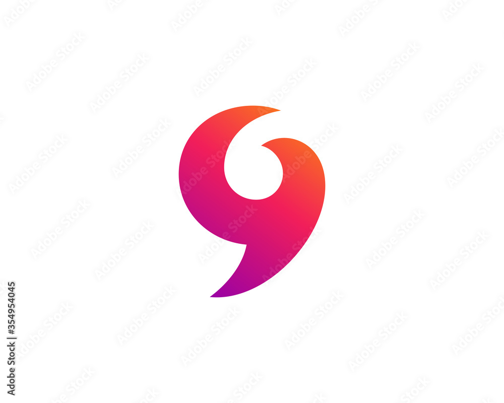 Letter G number 9 logo icon design template elements Letter G number 9 logo icon design template elements