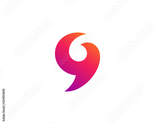 Letter G number 9 logo icon design template elements photo