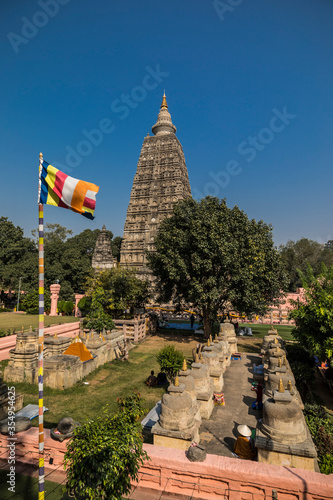 Mahabodhi temple, bodh gaya, India. The site where Gautam Buddha attained enlightenment.