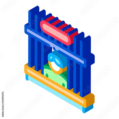 collection point pawnshop icon vector. isometric collection point pawnshop sign. color isolated symbol illustration