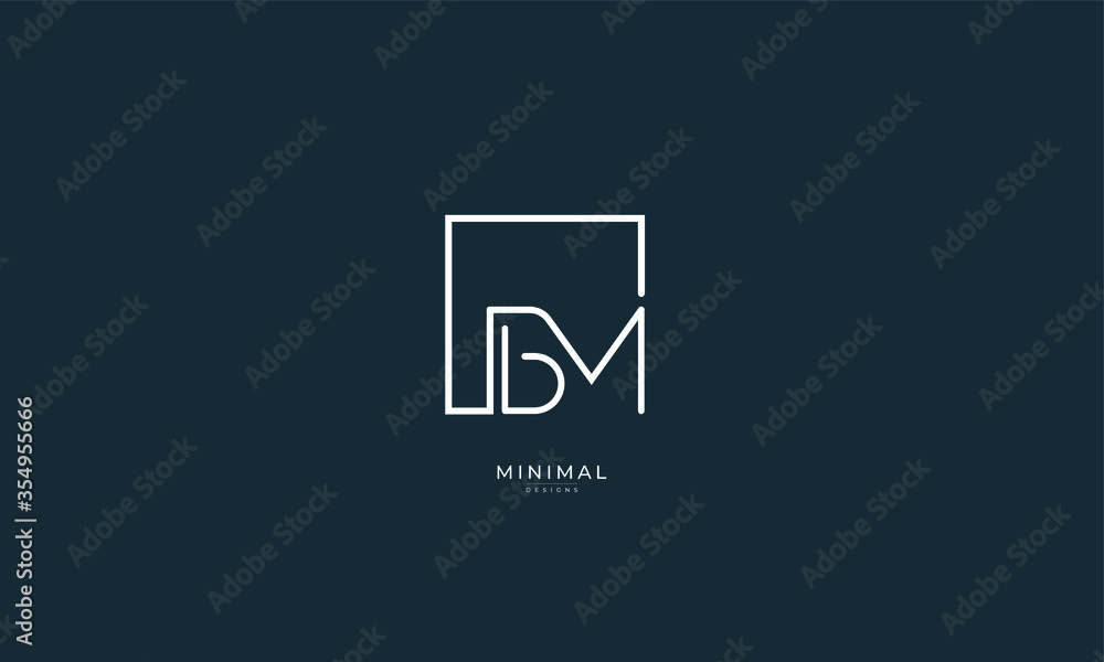 Alphabet letter icon logo BM Alphabet letter icon logo BM