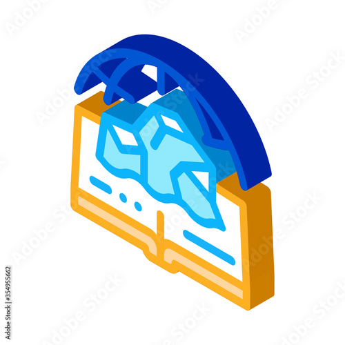glaciology science icon vector. isometric glaciology science sign. color isolated symbol illustration