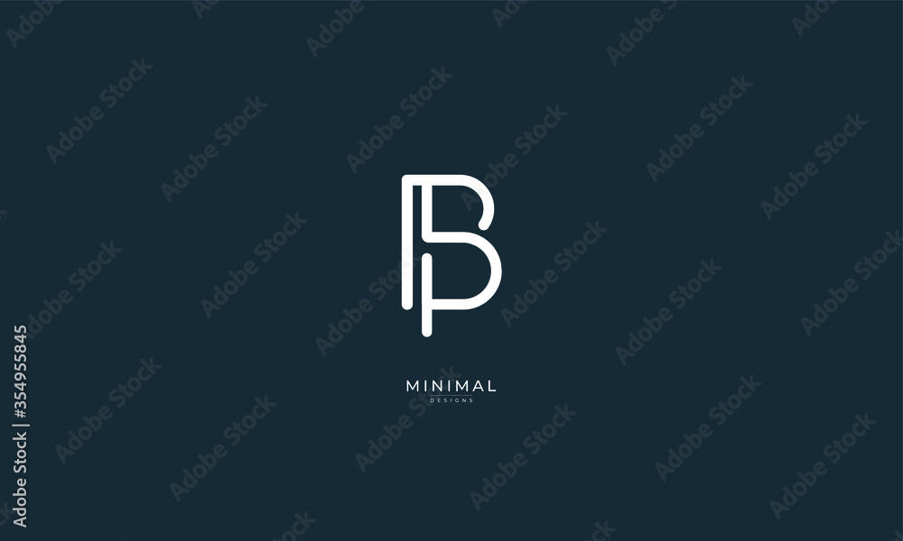 Alphabet letter icon logo BP or PB Alphabet letter icon logo BP or PB