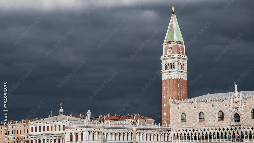 san Marco square with moody sky