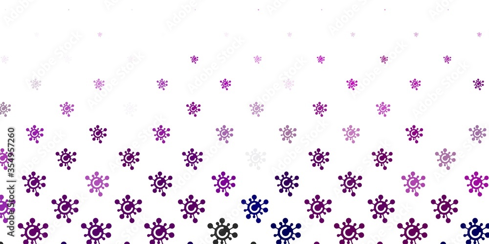 Light Purple vector template with flu signs. Light Purple vector template with flu signs.