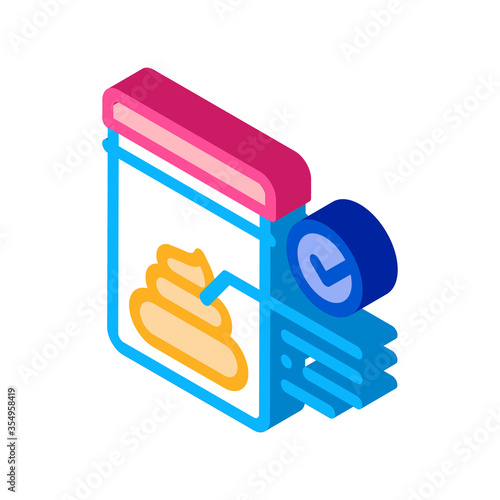 feces in vitro test icon vector. isometric feces in vitro test sign. color isolated symbol illustration