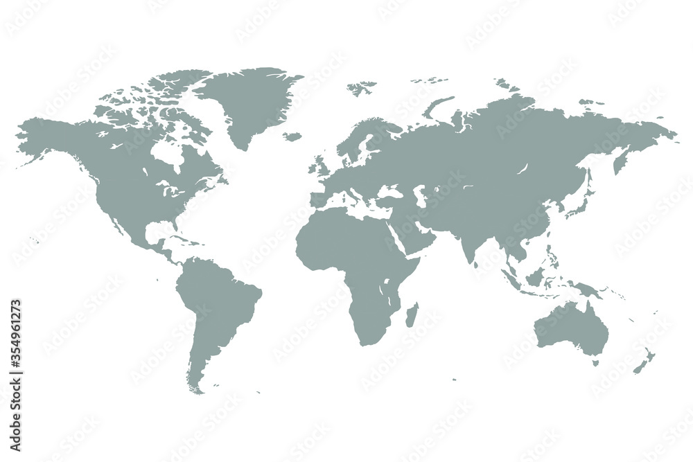World map vector illustration isolated on white background vector.