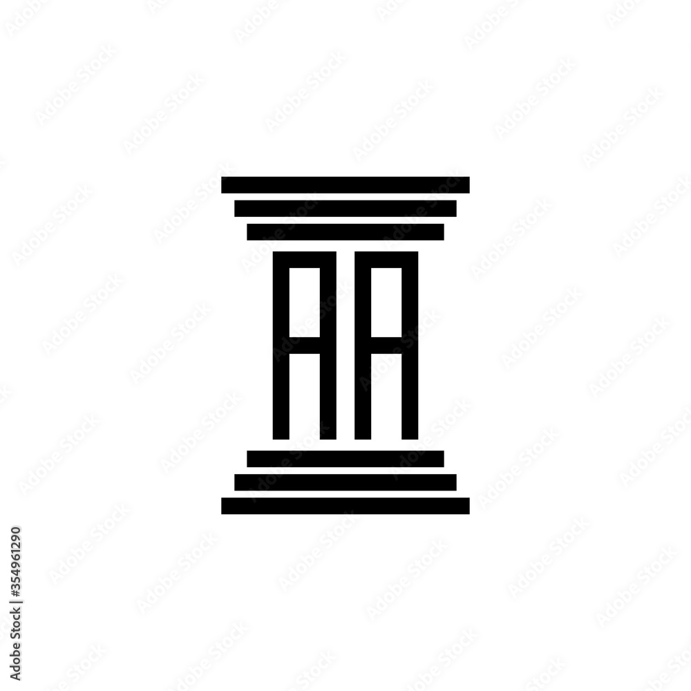 aa logo design vector icon aa logo design vector icon
