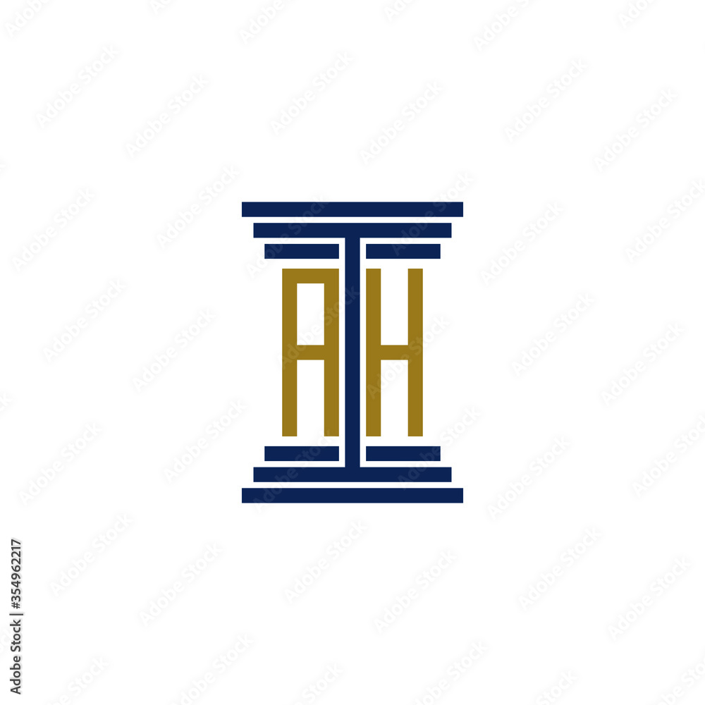 ah logo design vector icon ah logo design vector icon