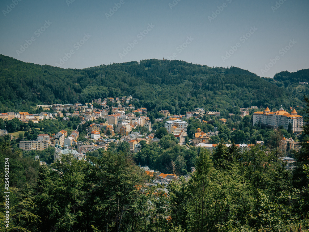 View of Old Town of Karlovy Vary, Czech Republic