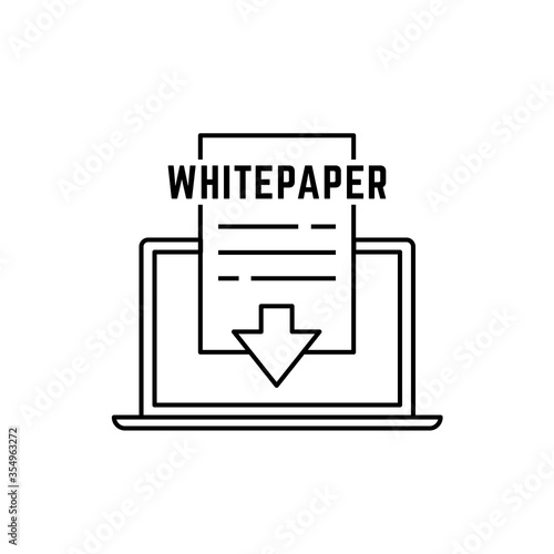 linear whitepaper on laptop icon