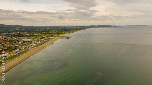 Aerial view of Bray Head in county Wicklow Ireland