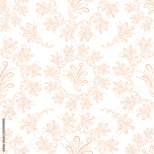 Seamless floral pattern of roses bouquets. Isolated