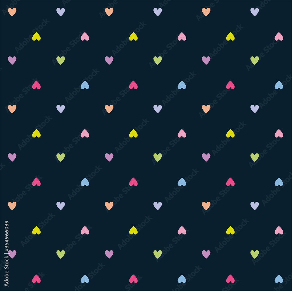 Cute Colorful Seamless Hearts Pattern Cute Colorful Seamless Hearts Pattern