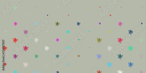 Light Multicolor vector template with flu signs.