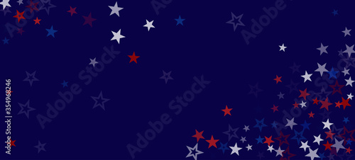 National American Stars Vector Background. USA Independence Labor Memorial Veteran's 4th of July President's 11th of November Day 
