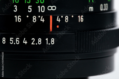 50mm f/1.8 isolated in white background photo