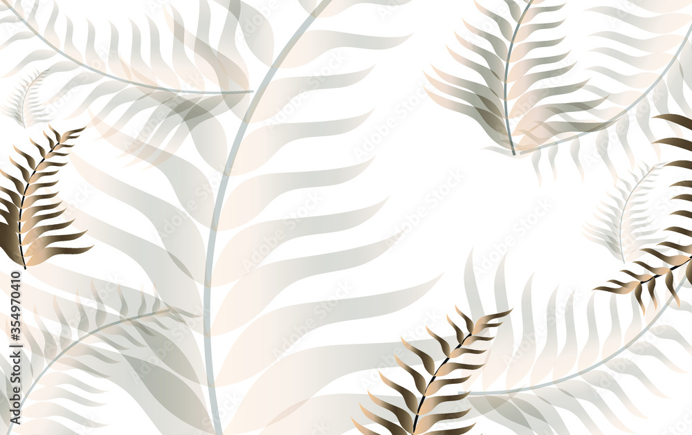 Obraz premium summer time with abstract leaves. summer background. vector illustration. modern background. eps 10