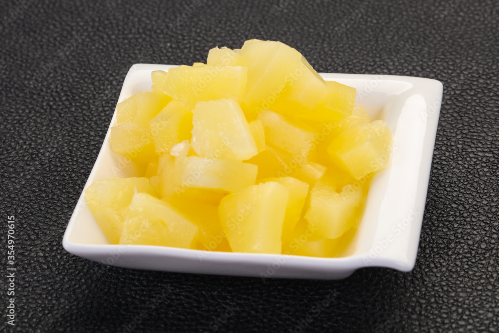 Marinated pineapple pieces Marinated pineapple pieces