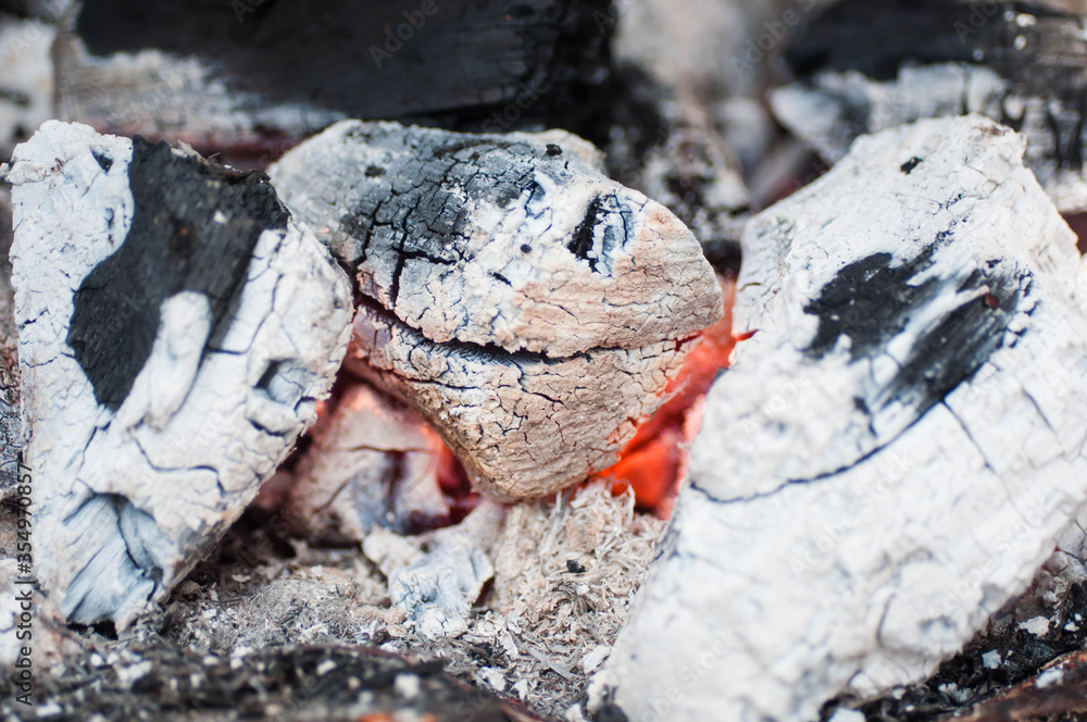 hot coals burning in the fireplace hot coals burning in the fireplace