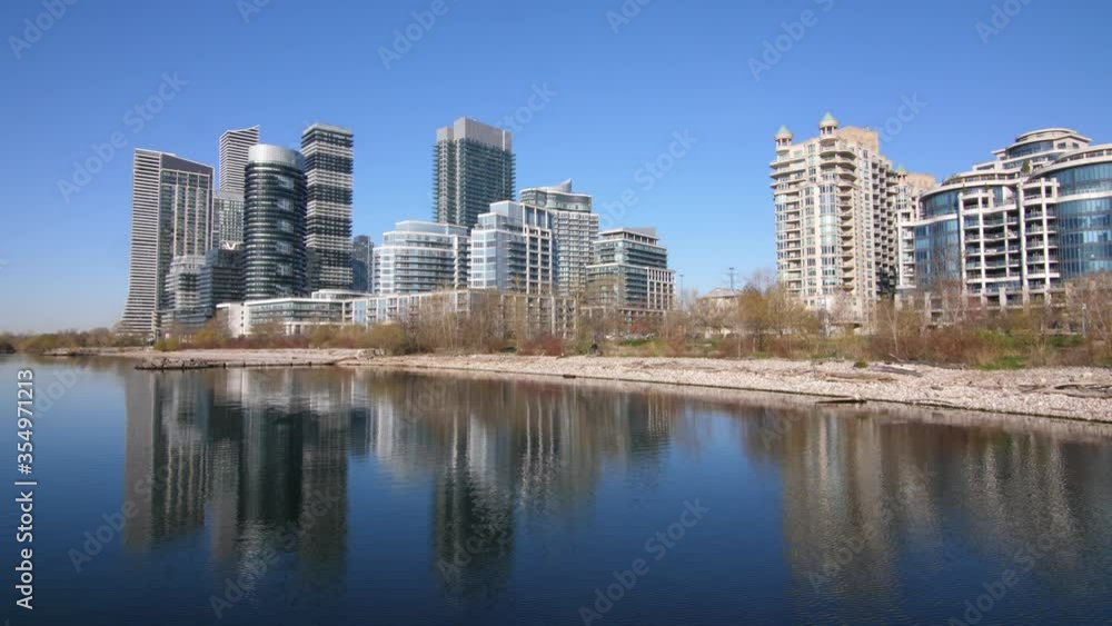 Lakefront condos on spring morning. Etobicoke, Toronto, Canada. Lakefront condos on spring morning. Etobicoke, Toronto, Canada.