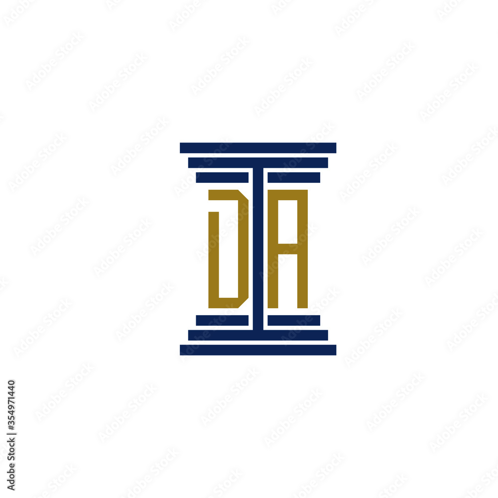 da logo design vector icon