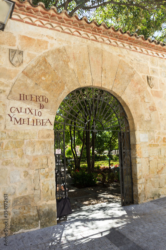Calixto and Melibea garden in Salamanca