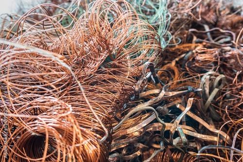 copper wire scrap from electric cable recycling with selective focus