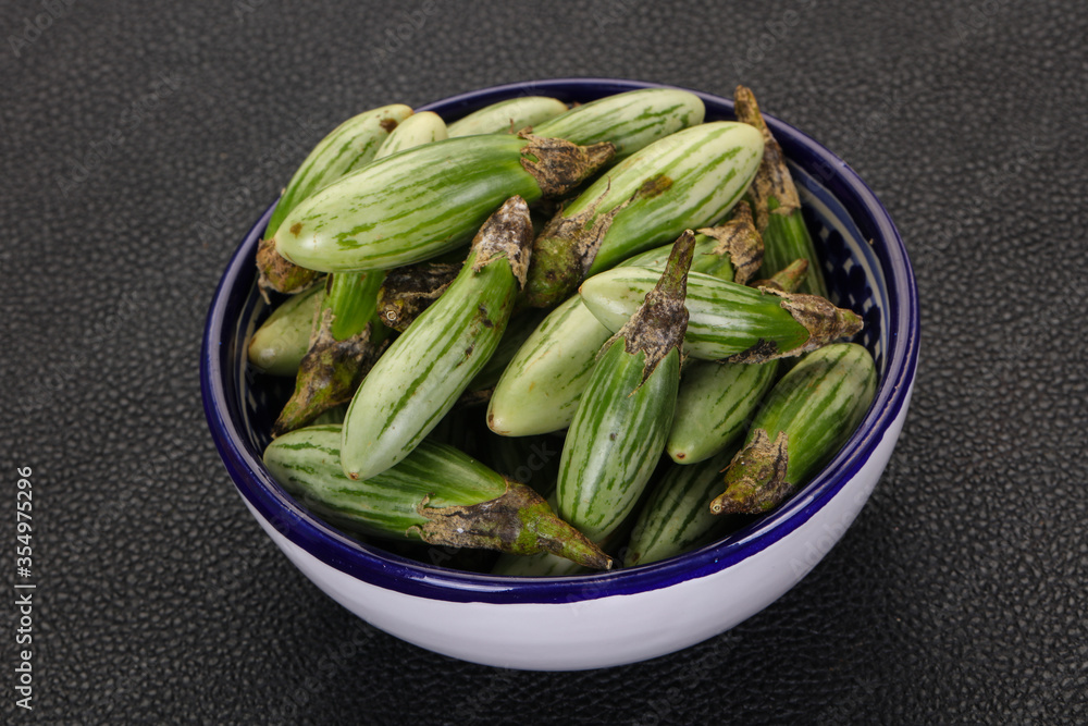 Green asian eggplant Green asian eggplant