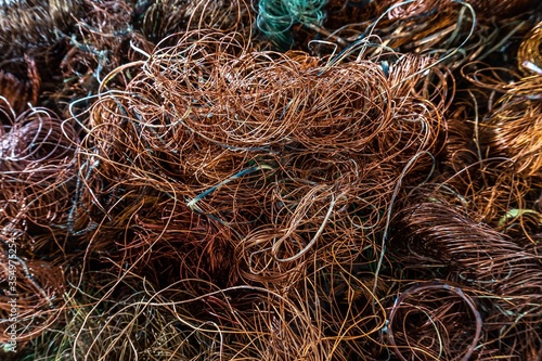 copper wire scrap from electric cable recycling with selective focus
