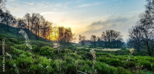 sunset in the mountains