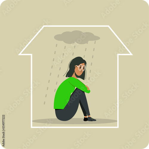 Depression, solitude, quarrel. Bad weather in the house, in the family. Sadness and resentment